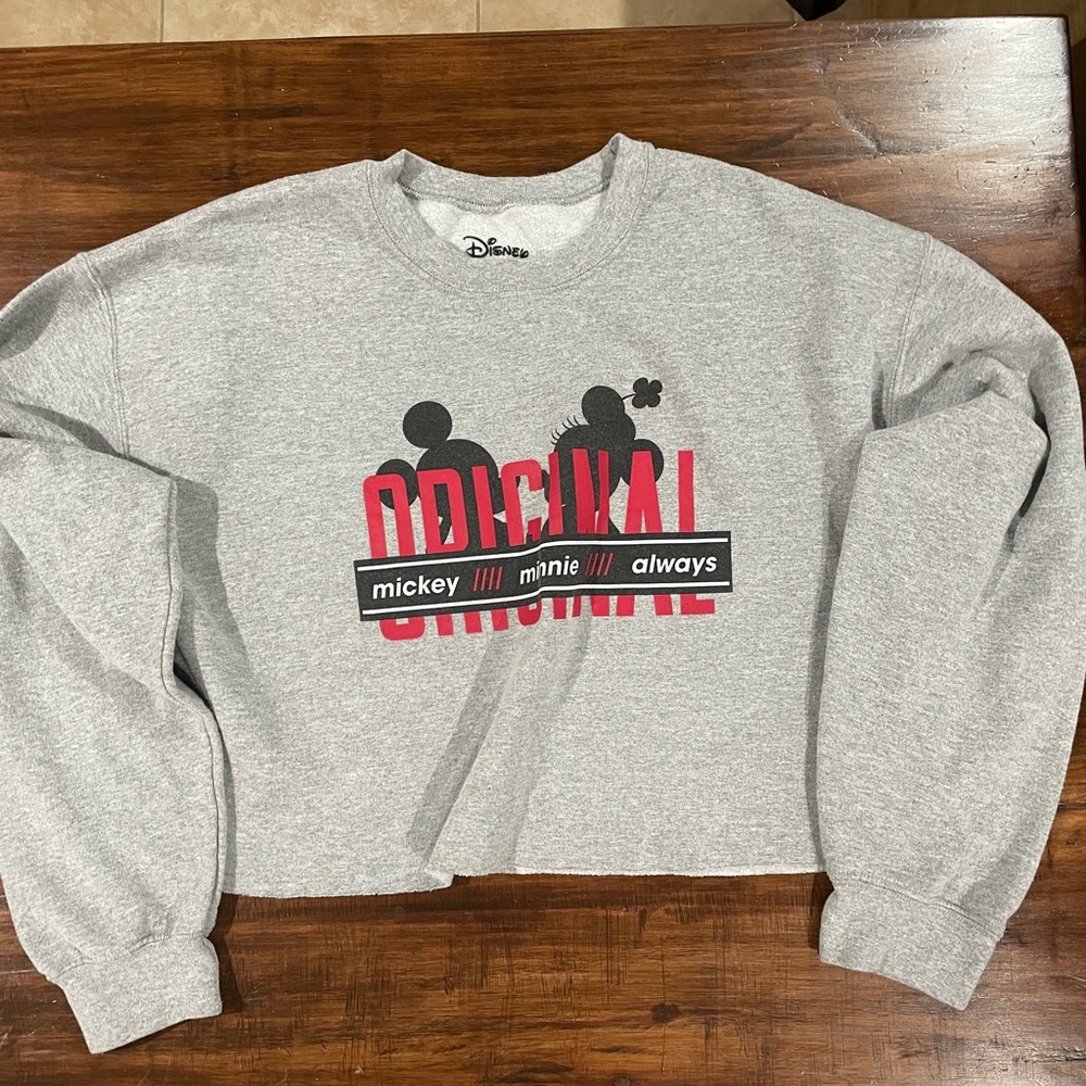 Mickey & Minnie Mouse Original Cropped Sweatshirt Large